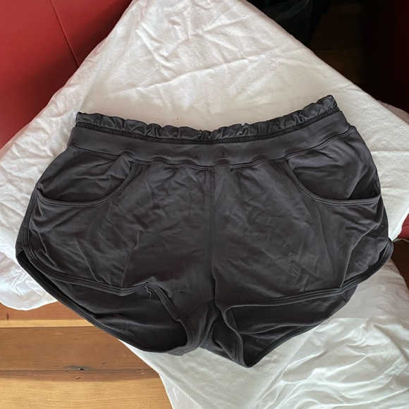 lululemon athletica Pants - Charcoal grey Lululemon run shorts with mesh panty